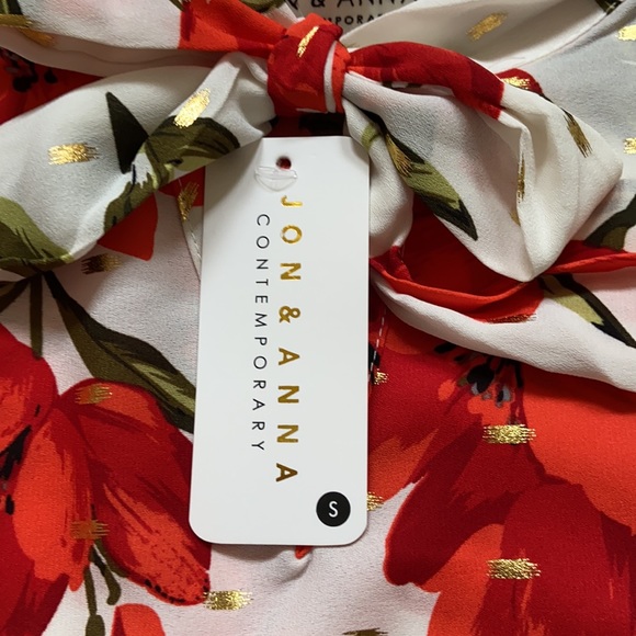 JON & ANNA floral top in size S NWT - Picture 4 of 9